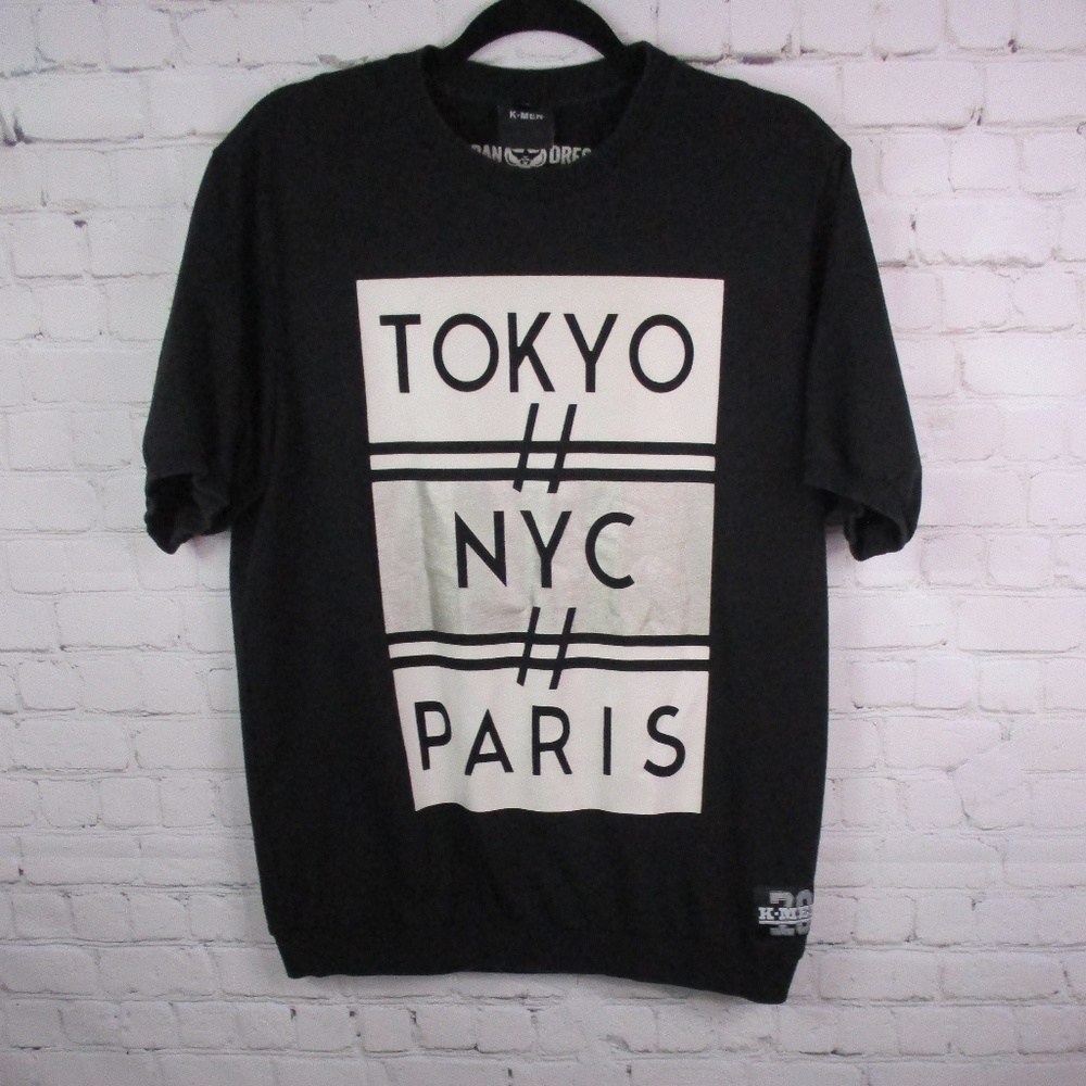 K-Men Men's Tokyo NYC Paris Graphic Tee